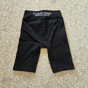 Calvin Klein Performance Ribbed High Waist Compression women's bike shorts